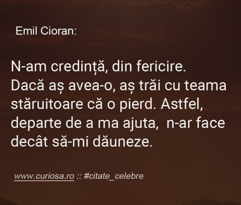 Emil Cioran citate celebre despre viață, iubire
