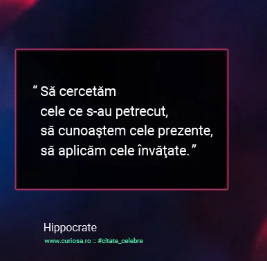 cuvinte celebre intelepte hipocrate