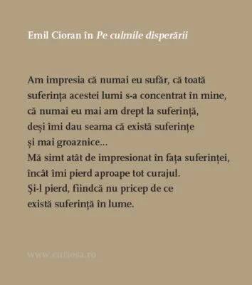 Emil cioran am impresia ca numai eu sufar